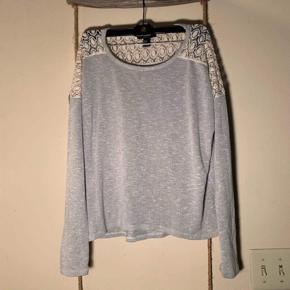 Forever 21 lace shoulder sweater